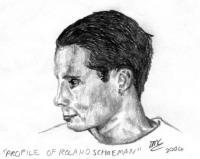 Pencil Sketches - Profile Of Roland Schoeman - Pencil And Paper