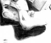 Pencil Sketches - Return Of The Feet 2 - Pencil And Paper